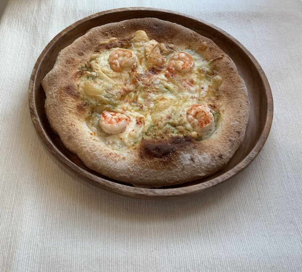 シーフードピザ完成