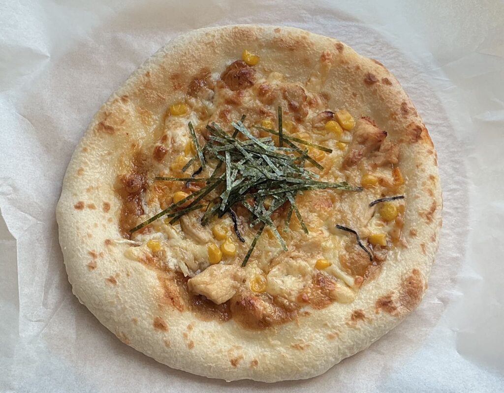 照り焼きピザ焼き上がり